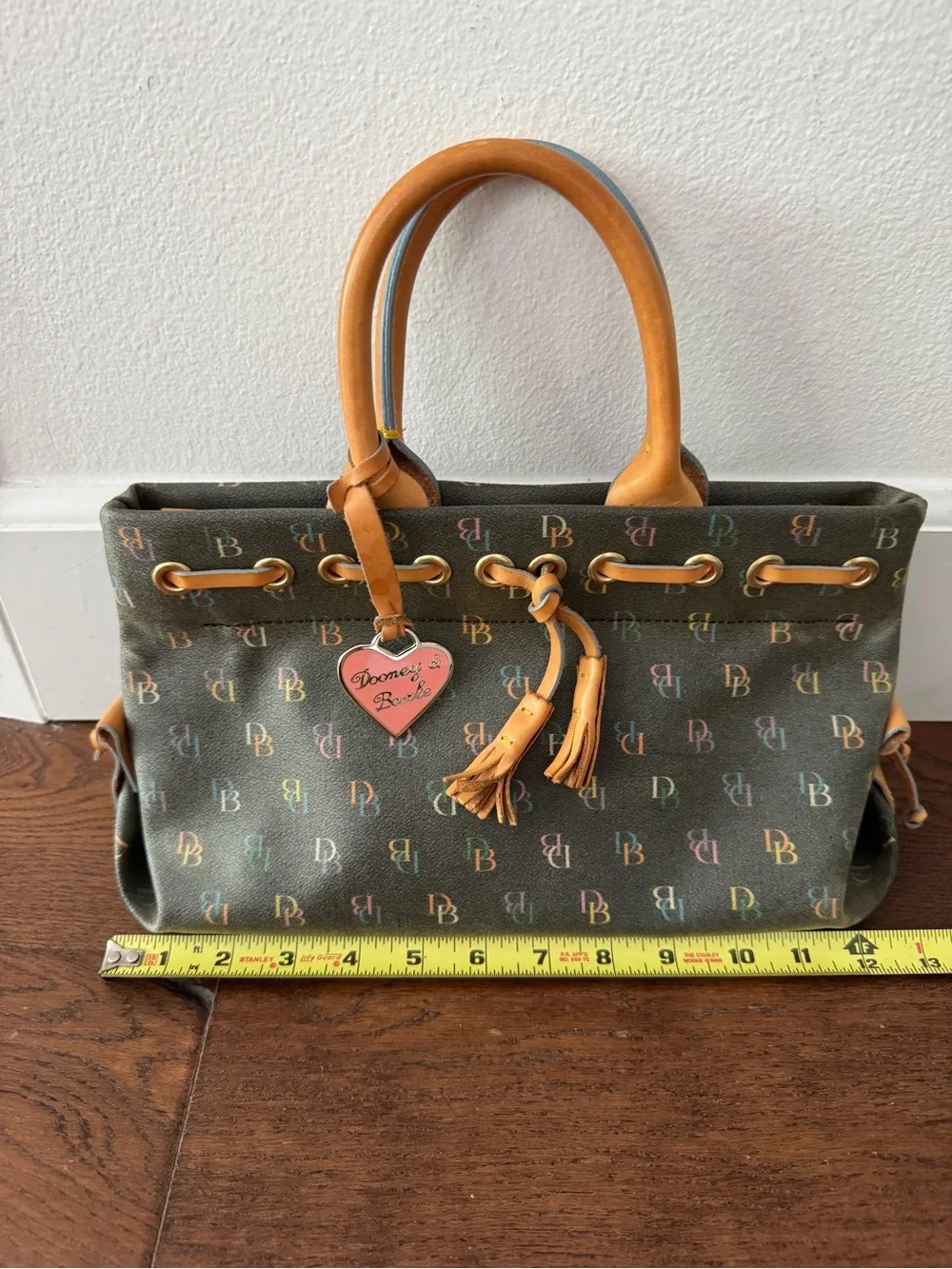 Vintage Dooney & Bourke Multicolor Tassel Tote